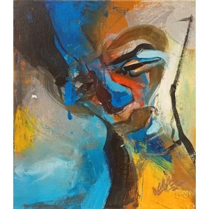 Khalid Khan-Kaay, 7 x 9.5 Inch, Acrylic on Board, Figurative Painting, AC-KHKN-101 Khalid Khan-Kaay, 7 x 9.5 Inch, Acrylic on Board, Figurative Painting, AC-KHKN-101